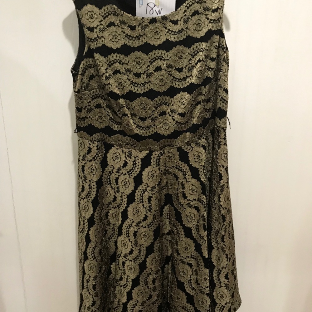 Gold and black dress